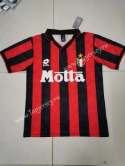 Retro Version 1993-1994 AC Milan Home Red&Black Thailand Soccer Jersey AAA
