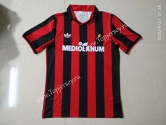 Retro Version 1989-1990 AC Milan Home Red&Black Thailand Soccer Jersey AAA