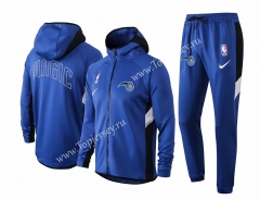 2020-2021 NBA Orlando Magic Camouflage Blue Jacket Uniform With Hat-815