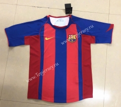 Retro Version 2004-2005 Barcelona Home Red&Blue Thailand Soccer Jersey AAA
