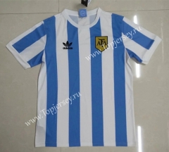 Retro Version 1978 Argentina Home Blue and White Thailand Soccer Jersey AAA-912