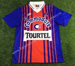 Retro Version 1993-1994 Paris SG Home Red& Blue Thailand Soccer Jersey AAA-503