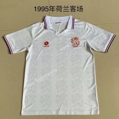 Retro Version 1995 Netherlands Away White Thailand Soccer Jersey AAA-AY