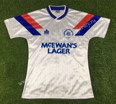 Retro Version 1990-1992 Rangers Away White Thailand Soccer Jersey AAA-503