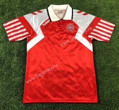 Retro Version 1992 European Cup Denmark Red Thailand Soccer Jersey AAA-503