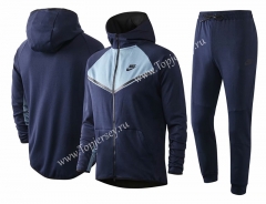 2020-2021 Royal Blue (Half Light Blue) Thailand Soccer Jacket Uniform With Hat-815