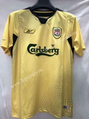 Retro Version 2005 Liverpool Away Yellow Thailand Soccer Jersey AAA-905