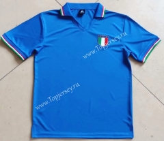 Retro Version 1982 Italy Home Blue Thailand Soccer Jersey AAA-912