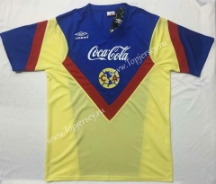 Retro Version 1988 Club América Home Yellow Thailand Soccer Jersey AAA-912