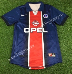 Retro Version 1998-1999 Paris SG Home Red& Blue Thailand Soccer Jersey AAA-503
