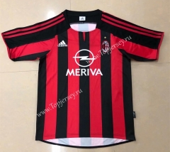 Retro Version 2003-2004 AC Milan Home Red&Black Thailand Soccer Jersey AAA-HR