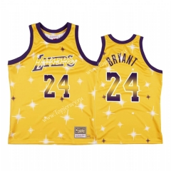 Starry Edition Los Angeles Lakers Yellow #24 NBA Jersey