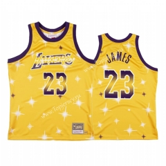 Starry Edition Los Angeles Lakers Yellow #23 NBA Jersey