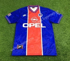 Retro Version 1995-1996 Paris SG Home Red& Blue Thailand Soccer Jersey AAA-503