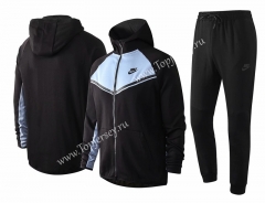 2020-2021 Black (Light Purple) Thailand Soccer Jacket Uniform With Hat-815