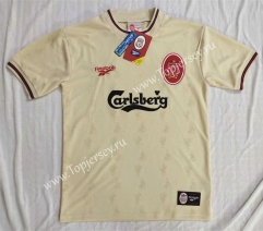 Retro Version 1996-1997 Liverpool Away Yellow Thailand Soccer Jersey AAA