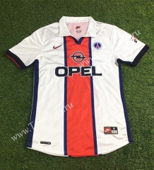 Retro Version 1998-1999 Paris SG Away White Thailand Soccer Jersey AAA-503