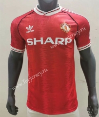 Retro Version 1990-1992 Manchester United Home Red Thailand Soccer Jersey AAA-416