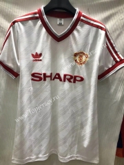 Retro Version 1986 Manchester United White Thailand Soccer Jersey AAA