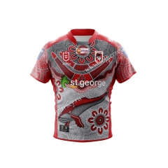 Native Version 2021 St George Red Thailand Rugby Jersey