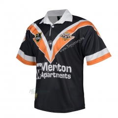 Retro Version 1998 Wests Tigers Black Thailand Rugby Shirt