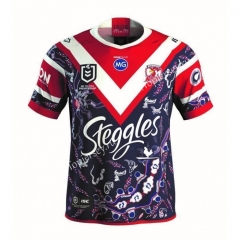 2021 Australia Roosters Royal Blue&Red Thailand Rugby Shirt