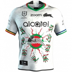 Native Version 2021 South Sydney Rabbitohs White Thailand Rugby Jersey