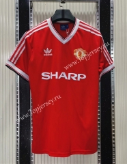 Retro Version 1984 Manchester United Home Red Thailand Soccer Jersey AAA-C1046