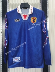 Retro Version 1996 Japan Home Blue LS Thailand Soccer Jersey AAA-C1046