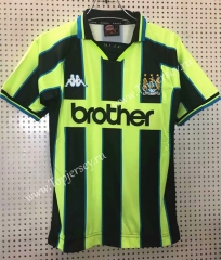 Retro Version 98-99 Manchester City Black&Green Thailand Soccer Jersey AAA-811