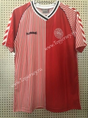 Retro Version 1986 Denmark Home Red Thailand Soccer Jersey AAA-811