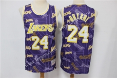 Limited Version Los Angeles Lakers Purple #24 NBA Retro Jersey