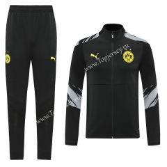 2020-2021 Borussia Dortmund Black Thailand Training Soccer Jacket Uniform-LH