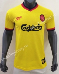 Retro Version 97-99 Liverpool Away Yellow Thailand Soccer Jersey AAA-416