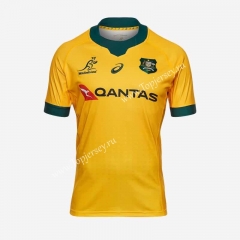 2020-2021 Australia Away Yellow Thailand Rugby Shirt