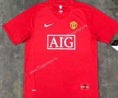 Retro Version 07-08 Manchester United Home Red Thailand Soccer Jersey AAA-510