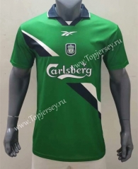 Retro Version 90-00 Liverpool Away Green Thailand Soccer Jersey AAA-416