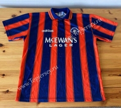 Retro Version 93-94 Rangers Away Red&Blue Thailand Soccer Jersey AAA-503