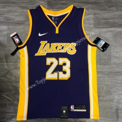 Los Angeles Lakers V Collar Purple #23 NBA Retro Jersey