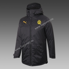 2020-2021 Borussia Dortmund Black Cotton Coat With Hat-815