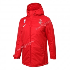 NBA Houston Rockets Red Cotton Coat With Hat-815