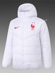 2020-2021 France White Cotton Coat With Hat-815