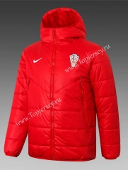 2020-2021 Croatia Red Cotton Coat With Hat-815