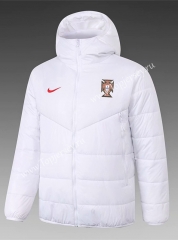 2020-2021 Portugal White Cotton Coat With Hat-815