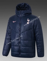 2020-2021 Tottenham Hotspur Royal Blue Cotton Coat With Hat-815