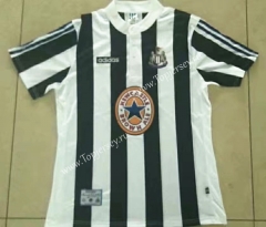 Retro Version 95-97 Newcastle United Home Black&White Thailand Soccer Jersey AAA-912