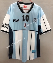 Retro Version 2001 Maradona Blue and White Thailand Soccer Jersey AAA-811