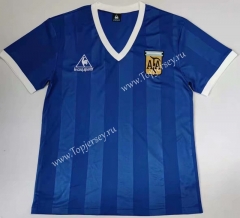 Retro Version 1986 Argentina Away Blue Thailand Soccer Jersey AAA-912