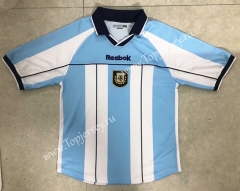 Retro Version 2000-2001 Argentina Home Blue and White Thailand Soccer Jersey AAA-HR