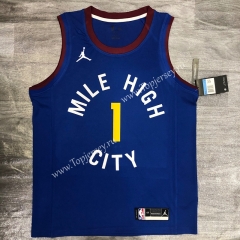 City Edition 2020-2021 Denver Nuggets Blue #1 NBA Jersey-311